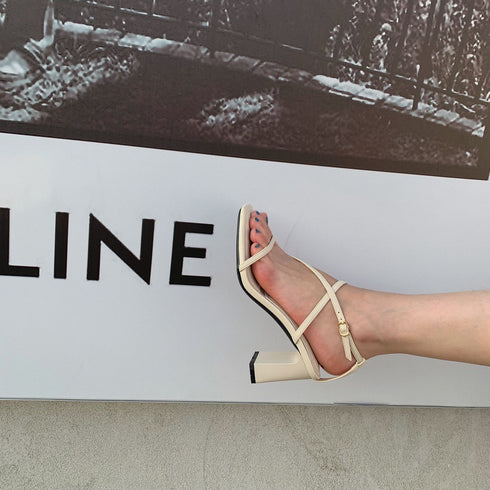 SEXY MM Strap Buckle Heel